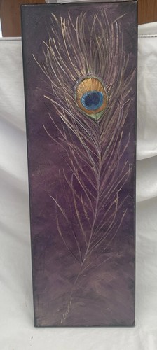 Peacock feather purple - feather, on