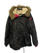 Superdry Flight JKT Project Parka Men's M Black Faux Fur Hooded