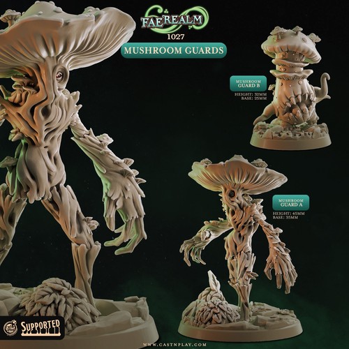 Mushroom guards nature fey - -,