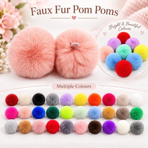 10pcs fluffy pompoms fur - 2-10pcs,