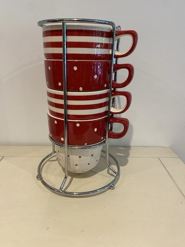 Red and white stacking - m&s,