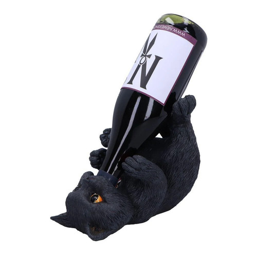 Black cat guzzler wine - cat, bottle