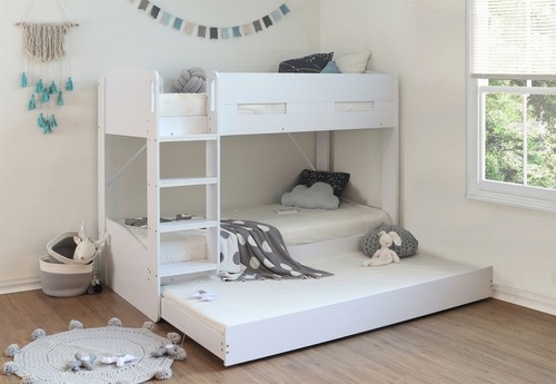 White kids bed frame - , with