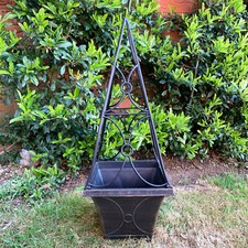 Bronze Eclipse Trellis Planter Garden Caged Bean Pea Tomato Climbing Plants Pot