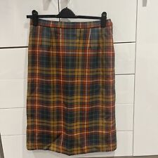 Ladies Gor-Ray Vintage Checked Skirt Made In  UK , Pure New Wool Size 16/18 