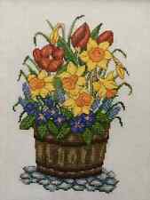 FLORAL GARDEN FLOWERS Cross Stitch chart Multiple Choice Drop down Menu