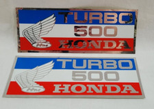 Turbo 500 Honda Motorcycle Decals Stickers x2