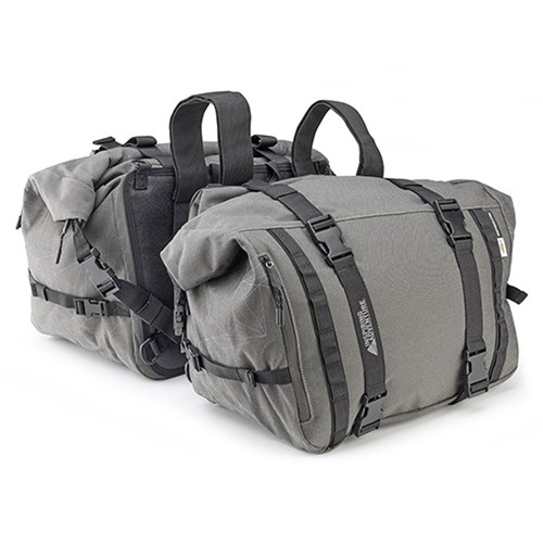 Pair soft gray side bags - soft, 25