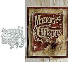 Merry Christmas Holly Metal