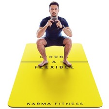 Large Exercise Mat Extra Wide & Extra Thick Workout Yoga Mat 183cm x 80cm x 10mm