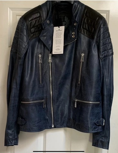 Belstaff men leather jacket - belstaff,