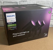 Philips Hue Lily 3 Pack White and Colour Ambiance LED Outdoor Smart Light