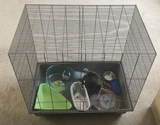 Rat Cage Suitable for 2 Rats, 78 X 78 X 48 cms + Accessories, Carry Case & Run