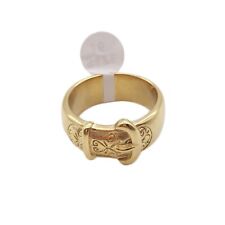 BUCKLE  Ring 18k Gold plated stainless steel 316 All size Available NO Tarnish