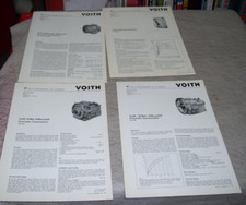 Four VOITH DIWA DIFFERENTIAL CONVERTER TRANSMISSION & RETARDER LEAFLETS 1967/69