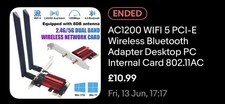 AC1200 WIFI 5 PCI-E Wireless