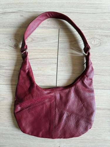 Classic burgundy leather small