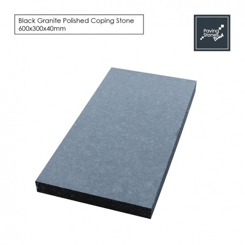 Polished black granite - polished,
