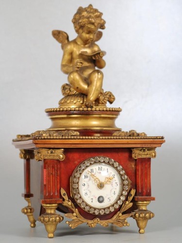Small antique french mantel - antique,
