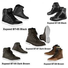 Men Motorbike Leather Sneakers