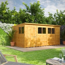 Shed | Power Pent Garden Sheds | Wooden Workshop| Sizes 10x4 to 14x8