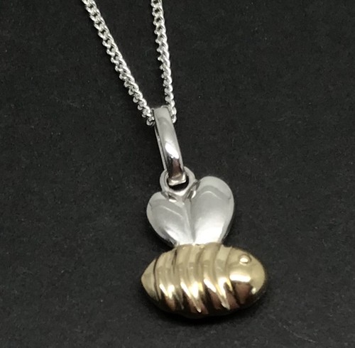 Small bumble bee pendant - bee,