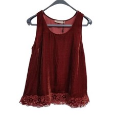 twin set Velour vest top with
