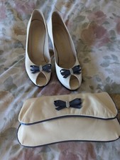 ITALIAN MATCHING SHOES AND CLUTCH BAG IN BUTTER-SOFT LEATHER - SIZE uk 4.5