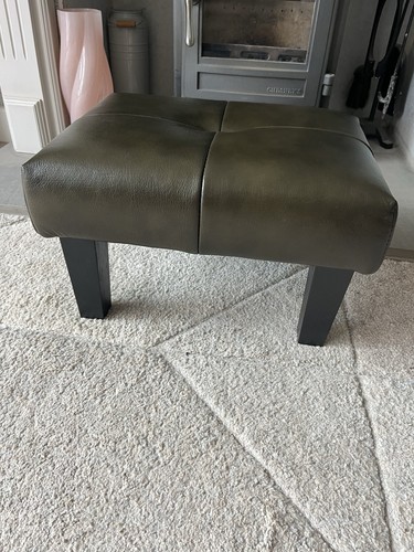 Small footstool antique green - small,
