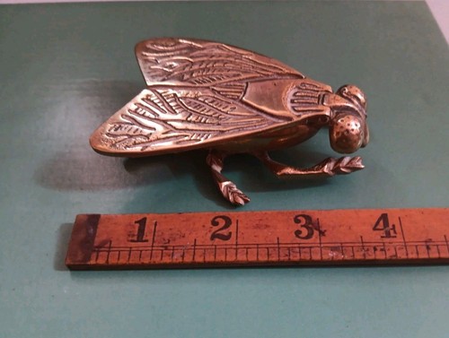 Vintage brass fly insect - vintage,