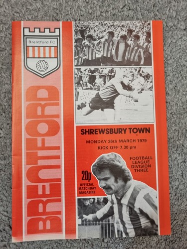 Football programme brentford - football,