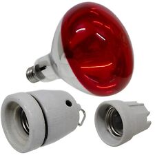 InfraRed Heat Lamp Bulb 150W 250W Ceramic or Porcelain E27 Lampholder Breeding
