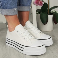 Canvas Trainers Shoes Platform