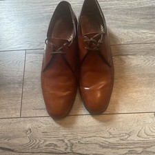MENS BARKERS OF EARL BARTON BROWN LEATHER SHOES SIZE 7E - MADE IN ENGLAND