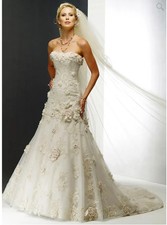 Maggie Sottero Rhianna Royale Wedding Dress Champagne NEW