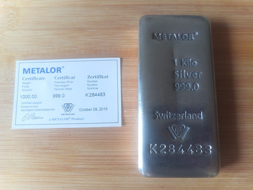 1kg silver bullion - silver, bar
