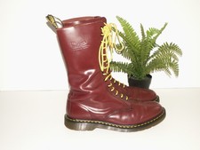 Dr. Martens 1914 14-eyelet cherry red leather boots uk 12 eu 47 us 13 (d1430)