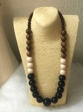 Long brown wooden bead - long,