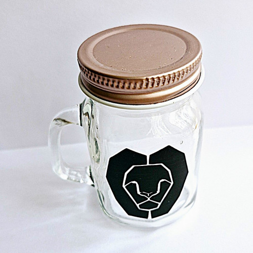 Clear glass mason - glass,