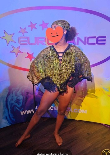Gold sequinned dance costume - sequinned,