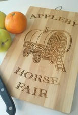 Appleby Horse Fair, Romany Gypsy Traveller Wagon Cutting board, 30cm x 20cm