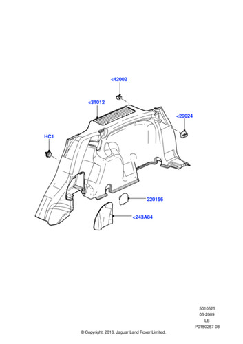 Land rover genuine - land, lr003695