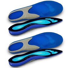Gel Insoles For Shoes Work Boots Size Mens Womens Orthotic Foot Arch Support UK