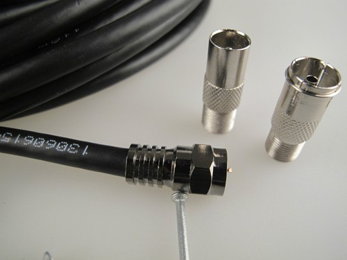 Black universal coax - black, rf