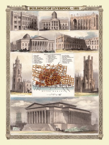 Jigsaw map liverpool - liverpool, buildings