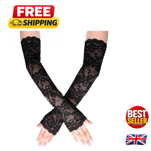 Long lace arm sleeves - long,
