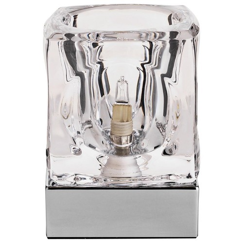 Glass chrome touch table lamp - chrome,