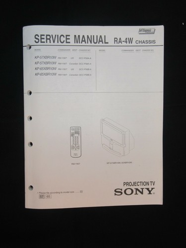 Sony service manual 4w - service, ra-4w
