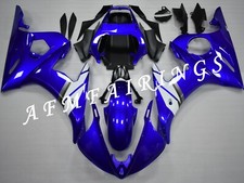 Blue White ABS Injection Mold Bodywork Fairing Kit For YZF R6 03-04/R6S 06-09