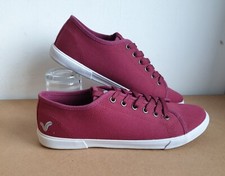 Mens Boys Maroon Red Voi Jeans Canvas Trainers Pumps Casual Formal Mens UK 8